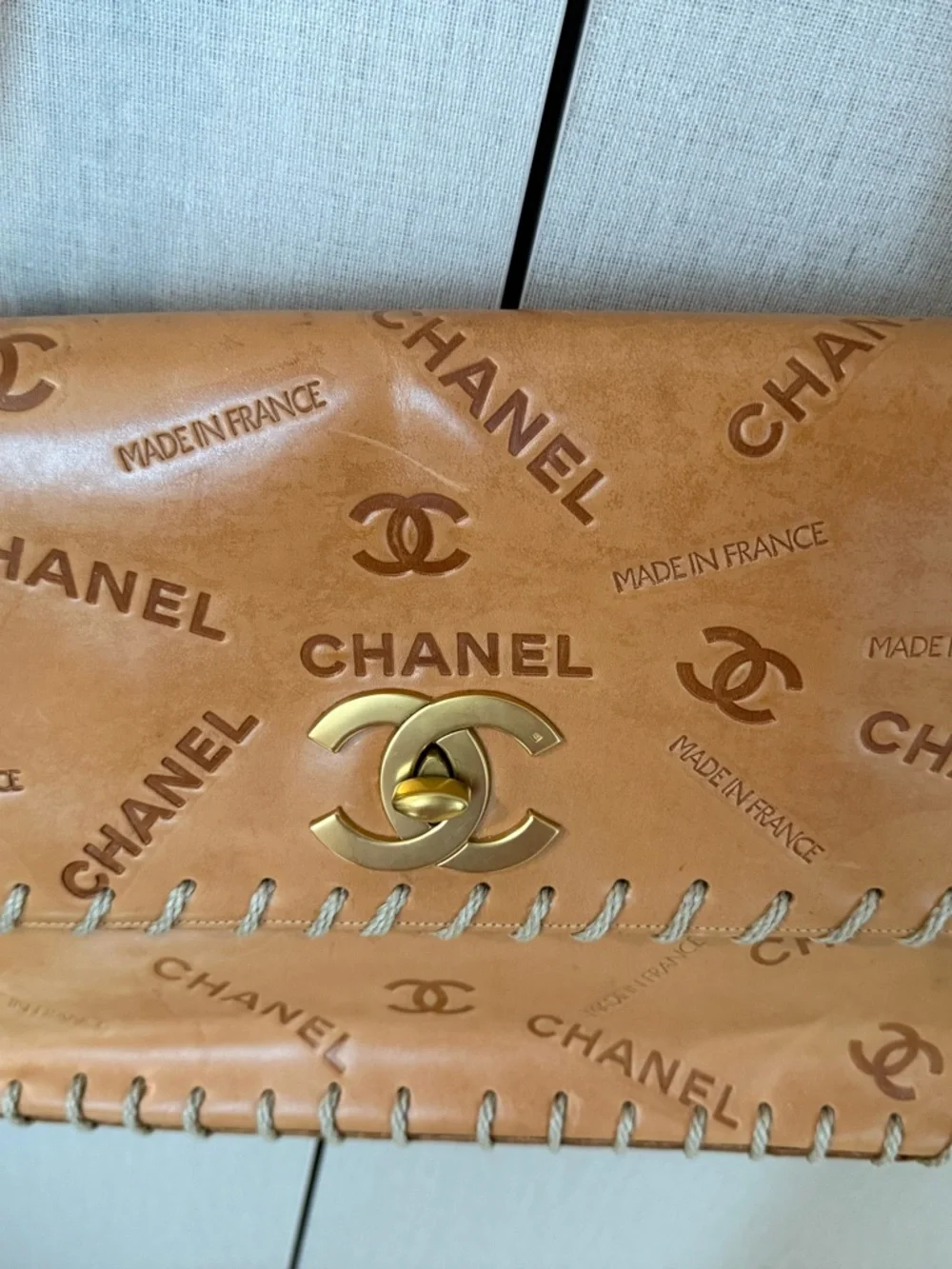 CHANEL Tan Leather Signature Whipstitch Shoulder Bag - Picture 2 of 10